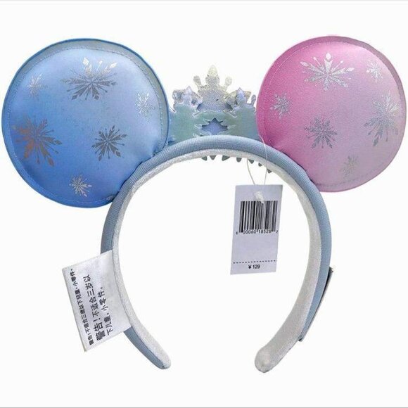 Loungefly Frozen Anna Elsa Minnie Mouse Ears Disney Parks Light-blue Snowflake